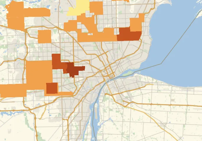 These maps provide excellent starting points when searching for investment properties. We can start our property searches in the red areas, looking for ZIP codes with rental prices that are relatively high when compared to the sales price.
